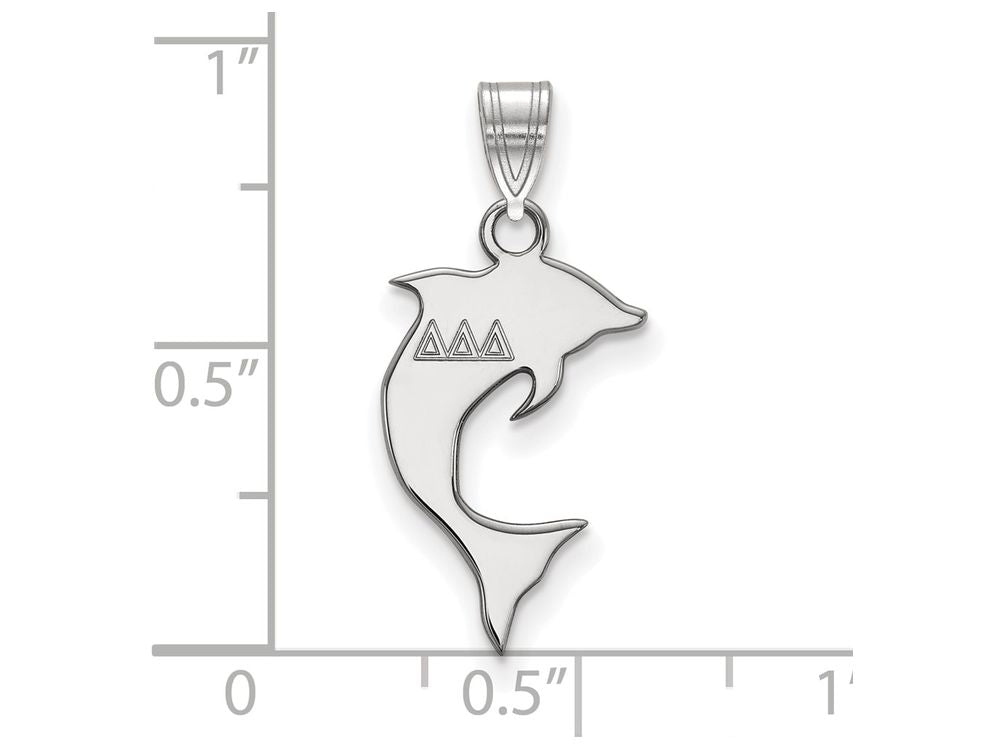 LogoArt Sterling Silver Delta Delta Delta Small Pendant Necklace
