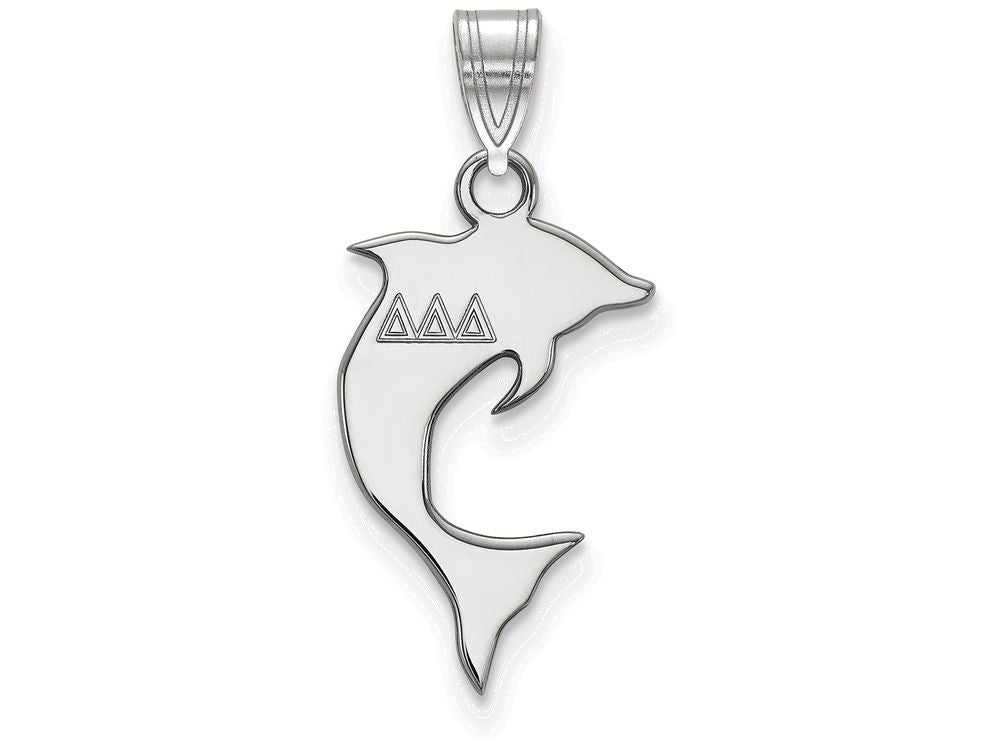 LogoArt Sterling Silver Delta Delta Delta Small Pendant Necklace