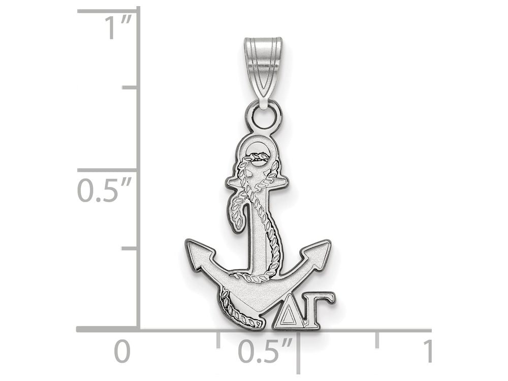 LogoArt Sterling Silver Delta Gamma Small Pendant Necklace