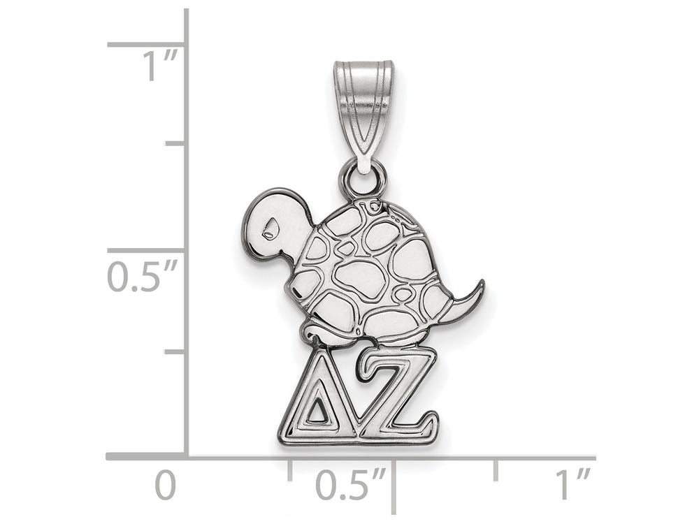 LogoArt Sterling Silver Delta Zeta Small Pendant Necklace