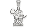 LogoArt Sterling Silver Delta Zeta Small Pendant Necklace