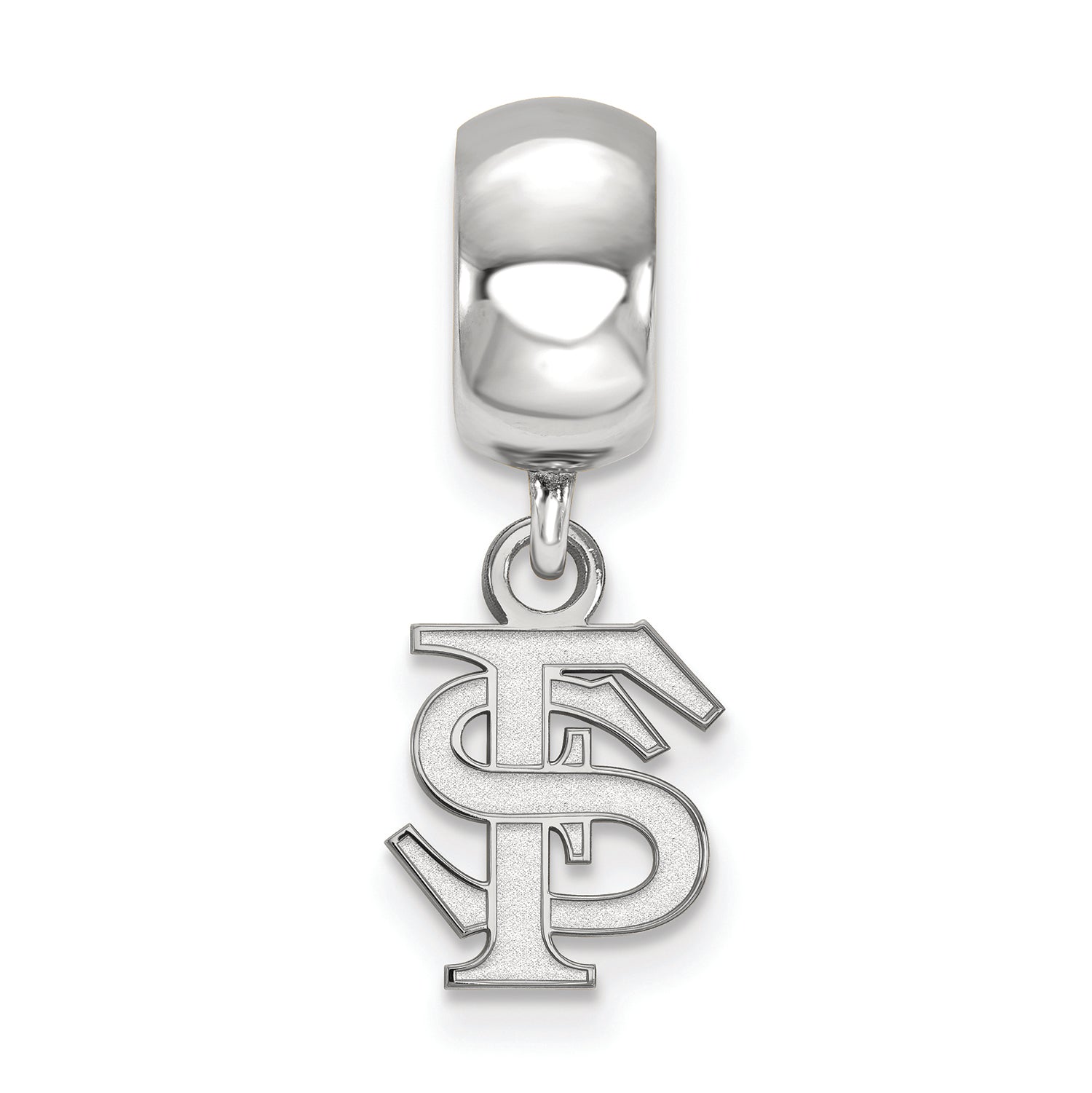 LogoArt Sterling Silver Florida State University Bead Charm Charm Xs Dangle Bead Charm