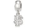 LogoArt Sterling Silver Florida State University Bead Charm Charm Xs Dangle Bead Charm