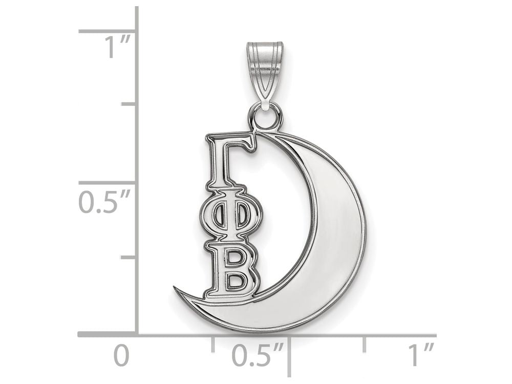 LogoArt Sterling Silver Gamma Phi Beta Small Pendant Necklace