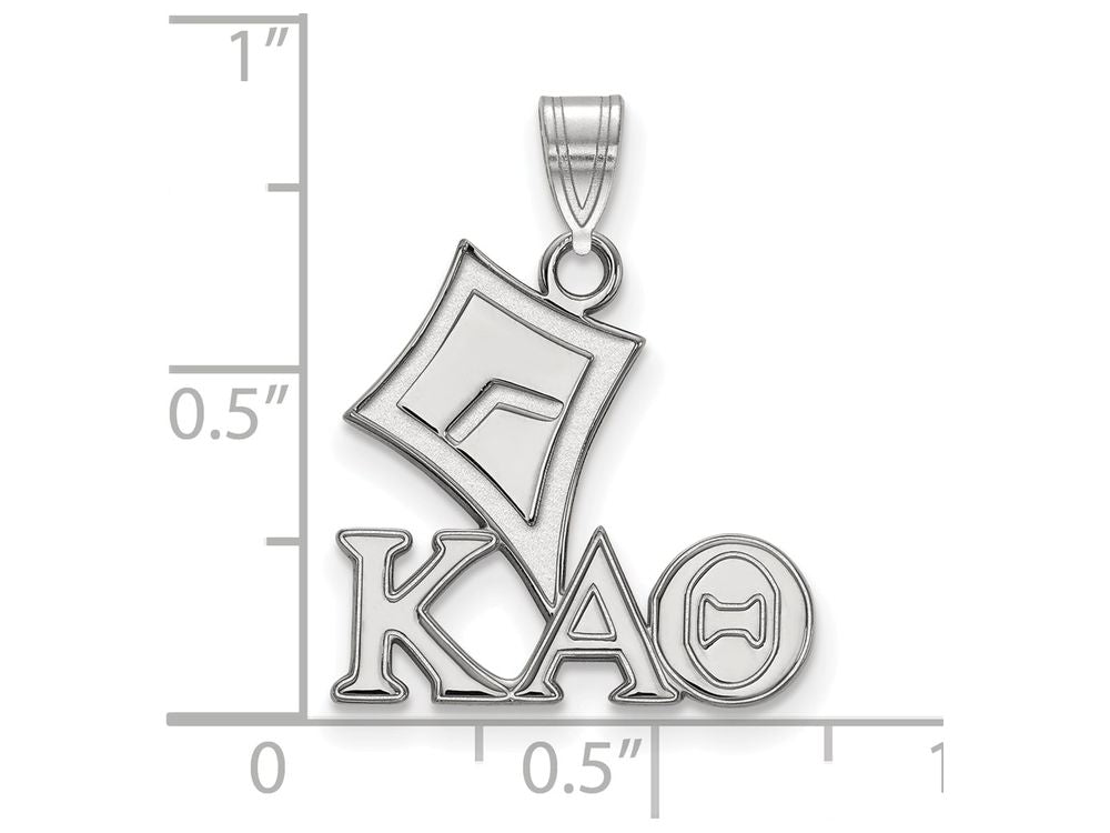LogoArt Sterling Silver Kappa Alpha Theta Small Pendant Necklace
