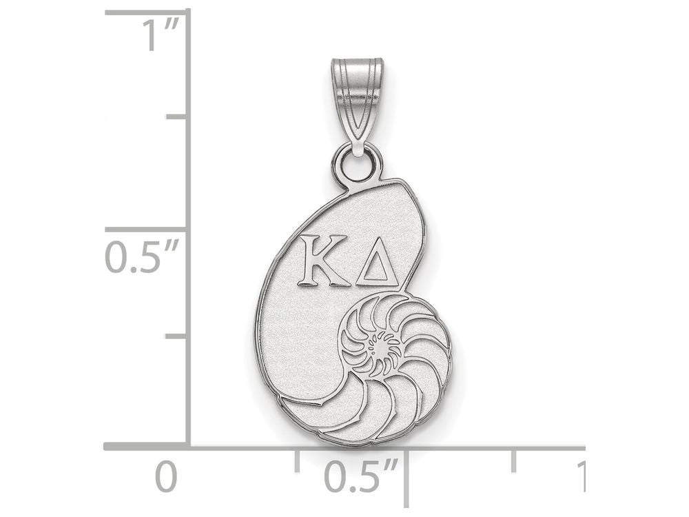 LogoArt Sterling Silver Kappa Delta Small Pendant Necklace
