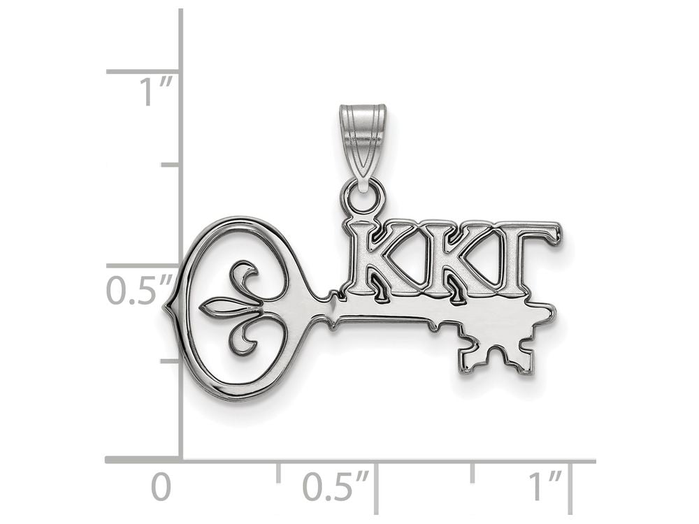 LogoArt Sterling Silver Kappa Kappa Gamma Small Pendant Necklace