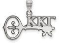 LogoArt Sterling Silver Kappa Kappa Gamma Small Pendant Necklace