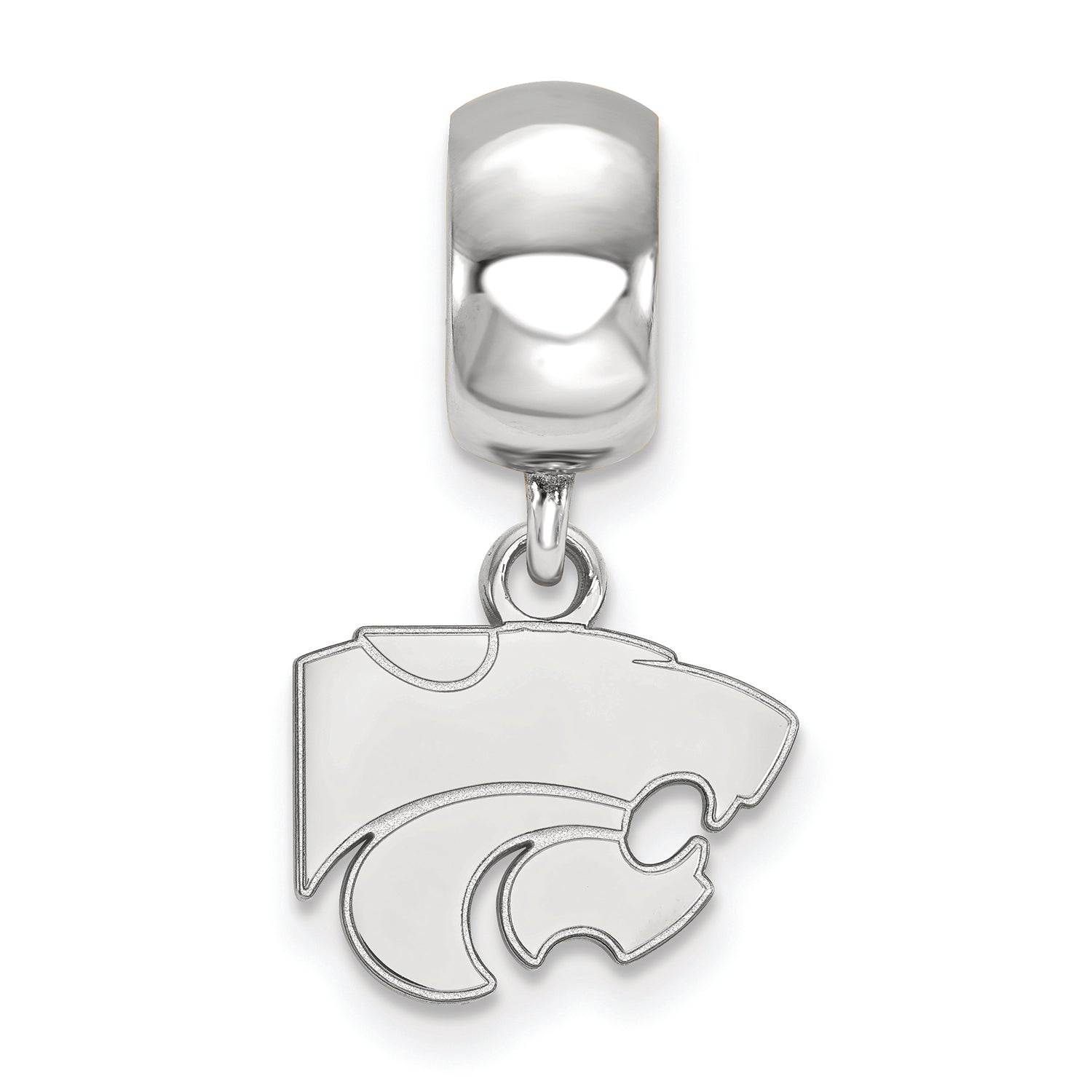 LogoArt Sterling Silver Kansas State University Bead Charm Charm Xs Dangle Bead Charm