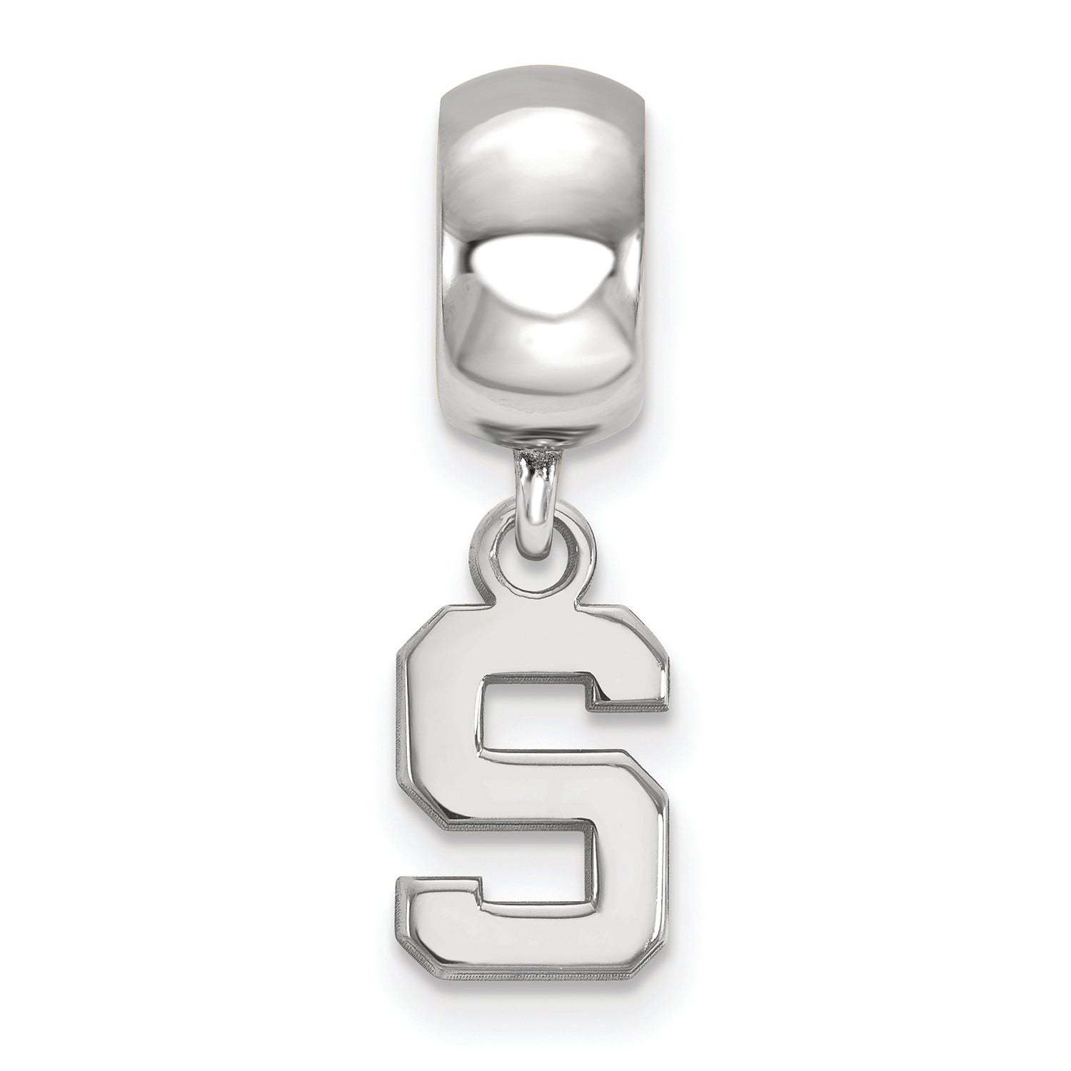 LogoArt Sterling Silver Michigan State University Bead Charm Charm Xs Dangle Bead Charm