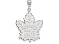 LogoArt Sterling Silver Toronto Maple Leafs XL Pendant Necklace