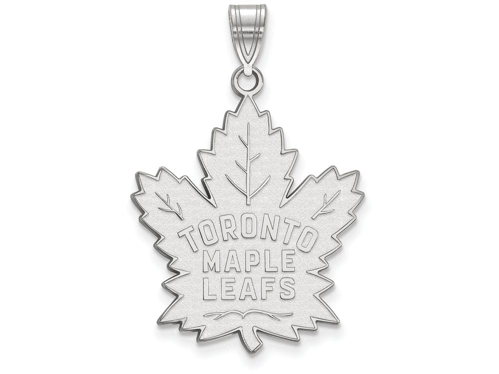 LogoArt Sterling Silver Toronto Maple Leafs XL Pendant Necklace