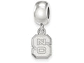 LogoArt Sterling Silver North Carolina State University Bead Charm Charm Xs Dangle Bead Charm