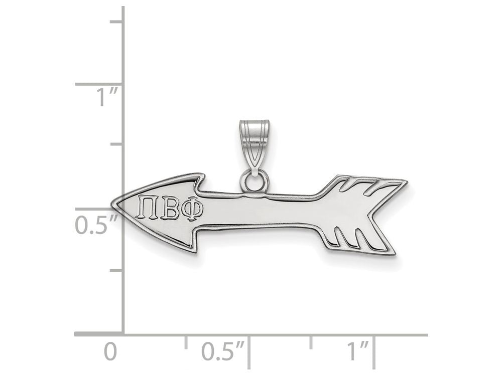 LogoArt Sterling Silver Pi Beta Phi Small Pendant Necklace