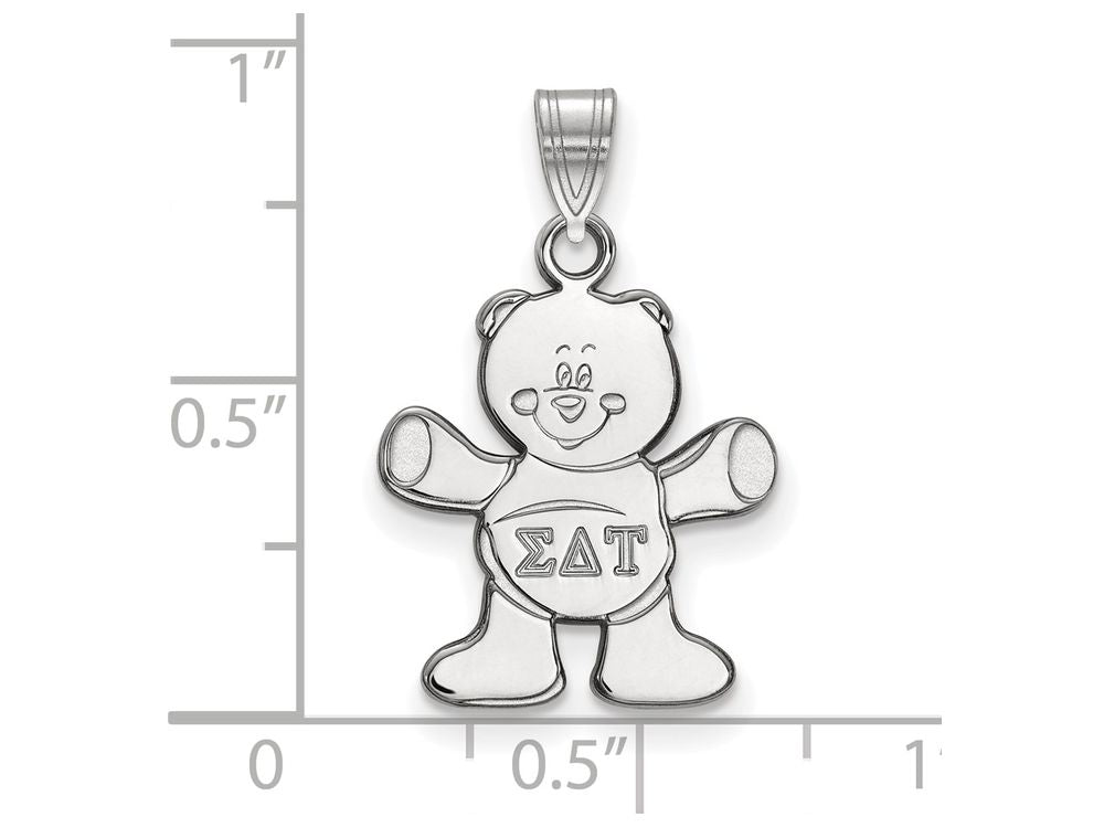 LogoArt Sterling Silver Sigma Delta Tau Small Pendant Necklace