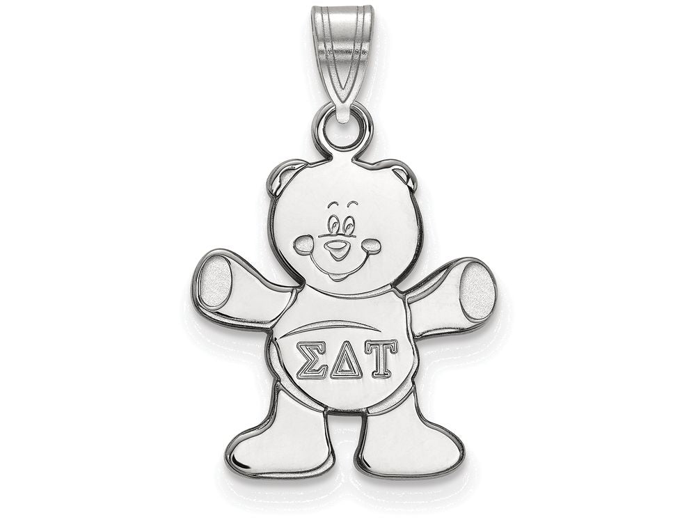 LogoArt Sterling Silver Sigma Delta Tau Small Pendant Necklace