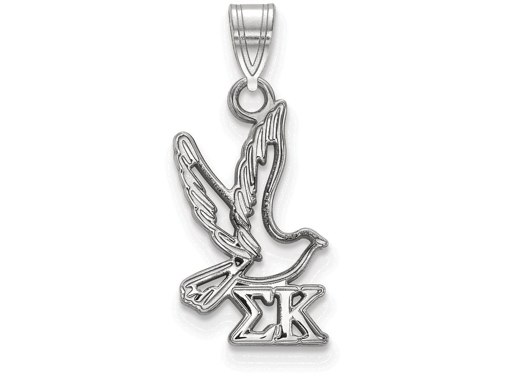LogoArt Sterling Silver Sigma Kappa Small Pendant Necklace