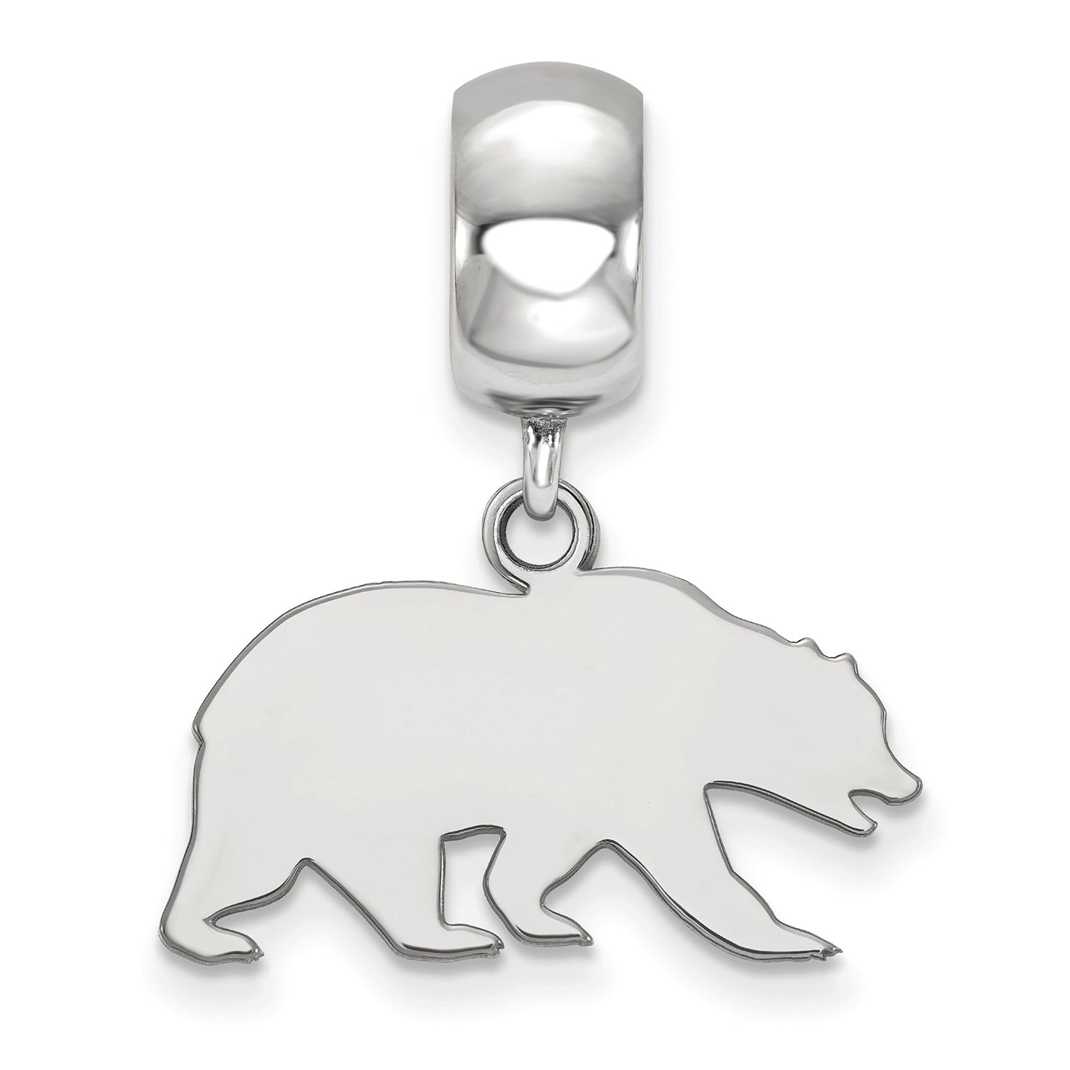 LogoArt Sterling Silver University Of California Berkeley Bead Charm Charm Small Dangle Bead Charm