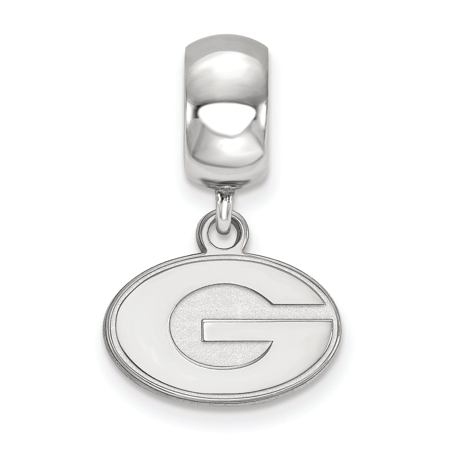 LogoArt Sterling Silver University Of Georgia Bead Charm Charm Xs Dangle Bead Charm