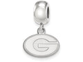 LogoArt Sterling Silver University Of Georgia Bead Charm Charm Xs Dangle Bead Charm