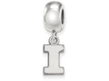 LogoArt Sterling Silver University Of Illinois Bead Charm Charm Xs Dangle Bead Charm