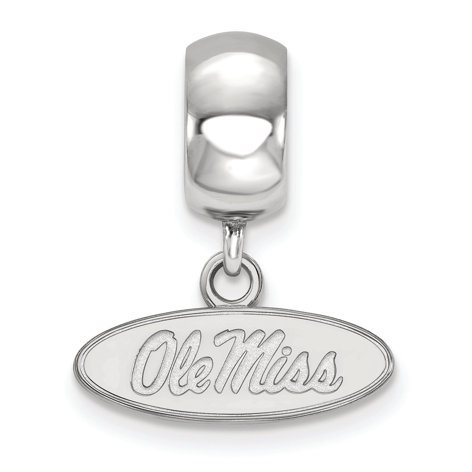 LogoArt Sterling Silver University Of Mississippi Bead Charm Charm Xs Dangle Bead Charm