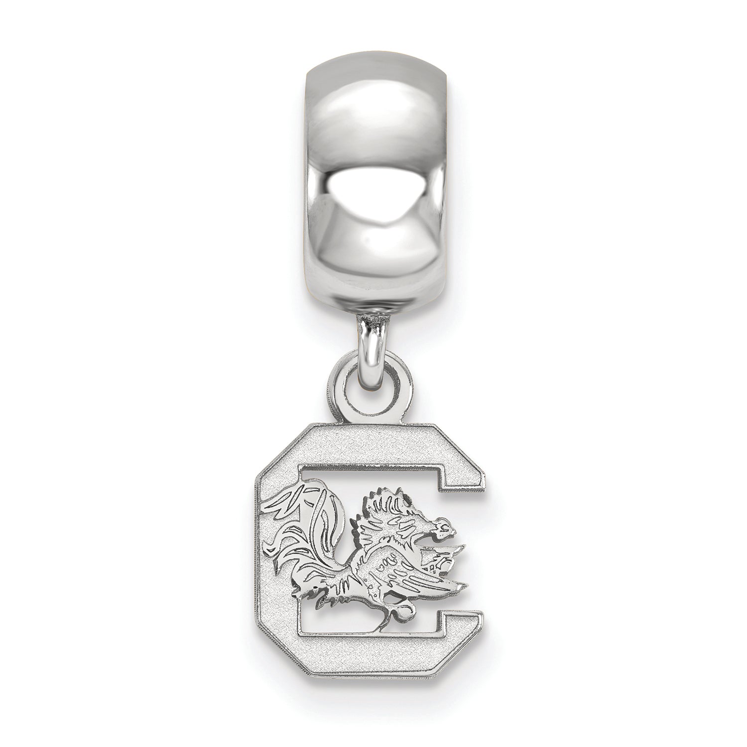 LogoArt Sterling Silver University Of South Carolina Bead Charm Charm Xs Dangle Bead Charm