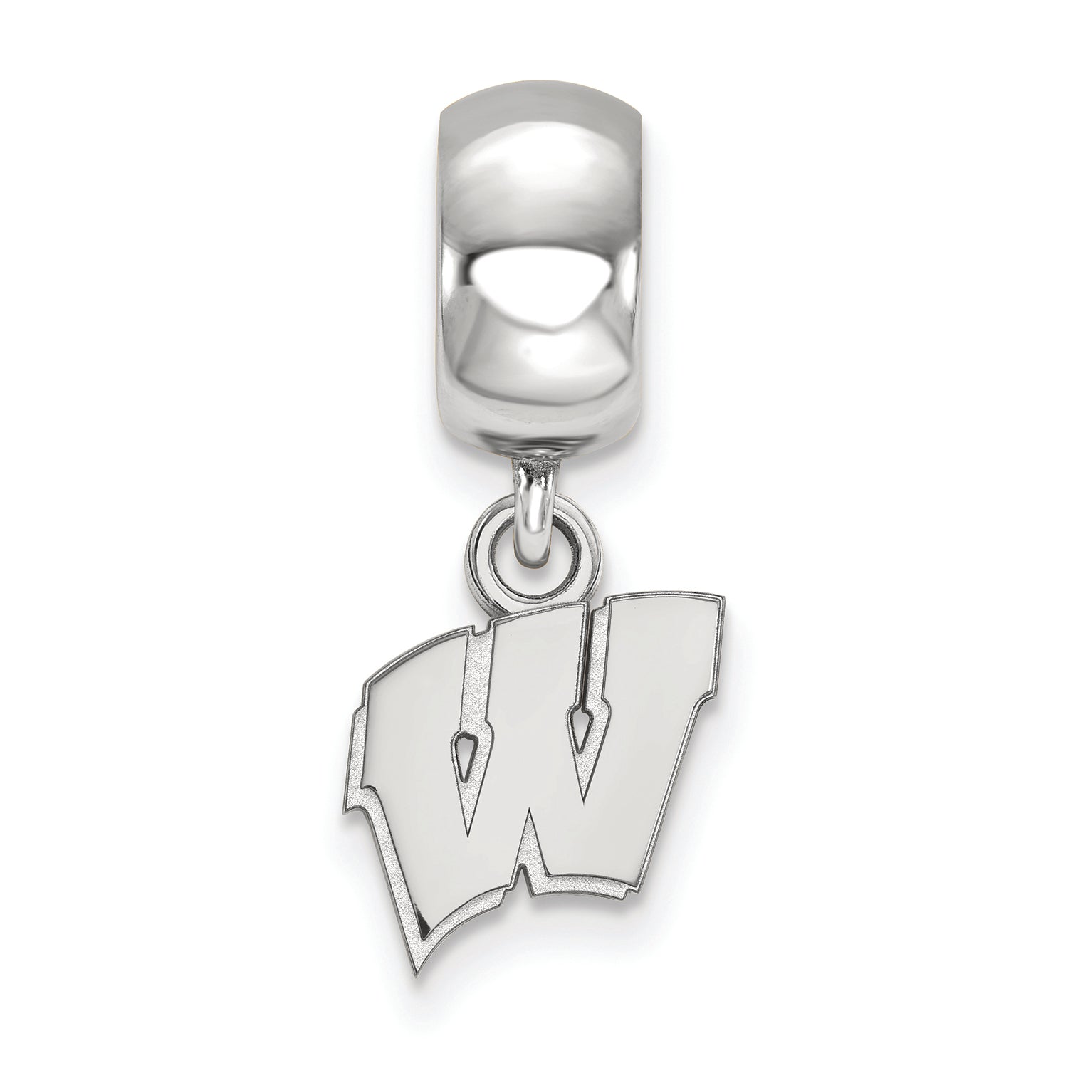 LogoArt Sterling Silver University Of Wisconsin Bead Charm Charm Xs Dangle Bead Charm