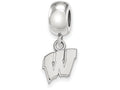 LogoArt Sterling Silver University Of Wisconsin Bead Charm Charm Xs Dangle Bead Charm