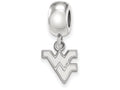 LogoArt Sterling Silver West Virginia University Bead Charm Charm Xs Dangle Bead Charm