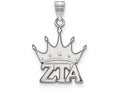 LogoArt Sterling Silver Zeta Tau Alpha Small Pendant Necklace