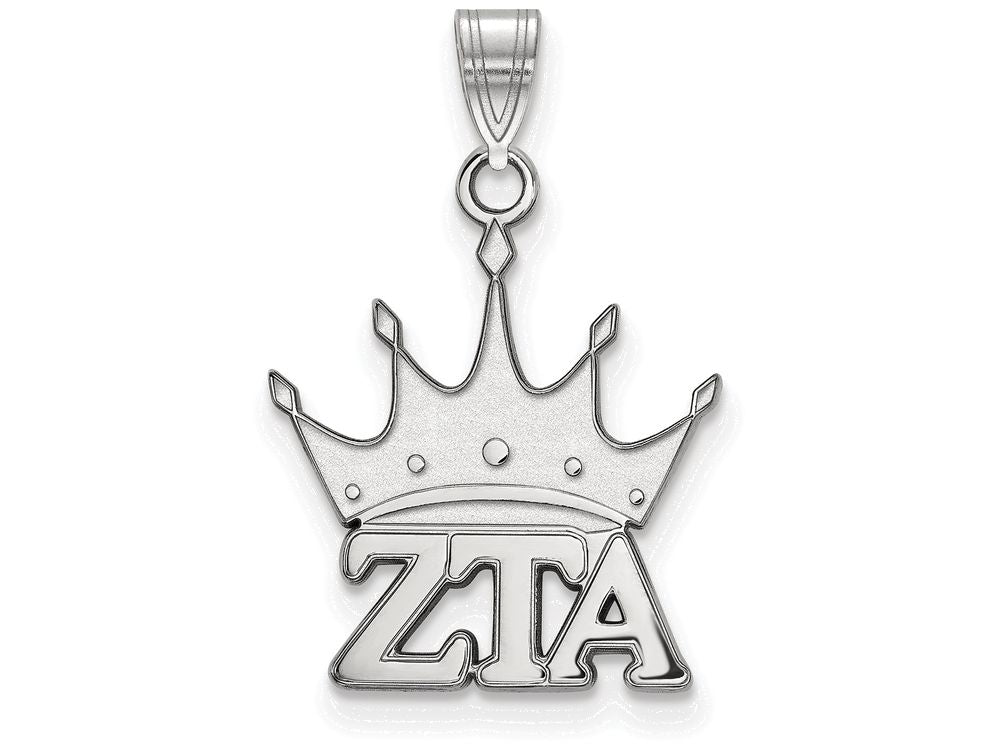 LogoArt Sterling Silver Zeta Tau Alpha Small Pendant Necklace
