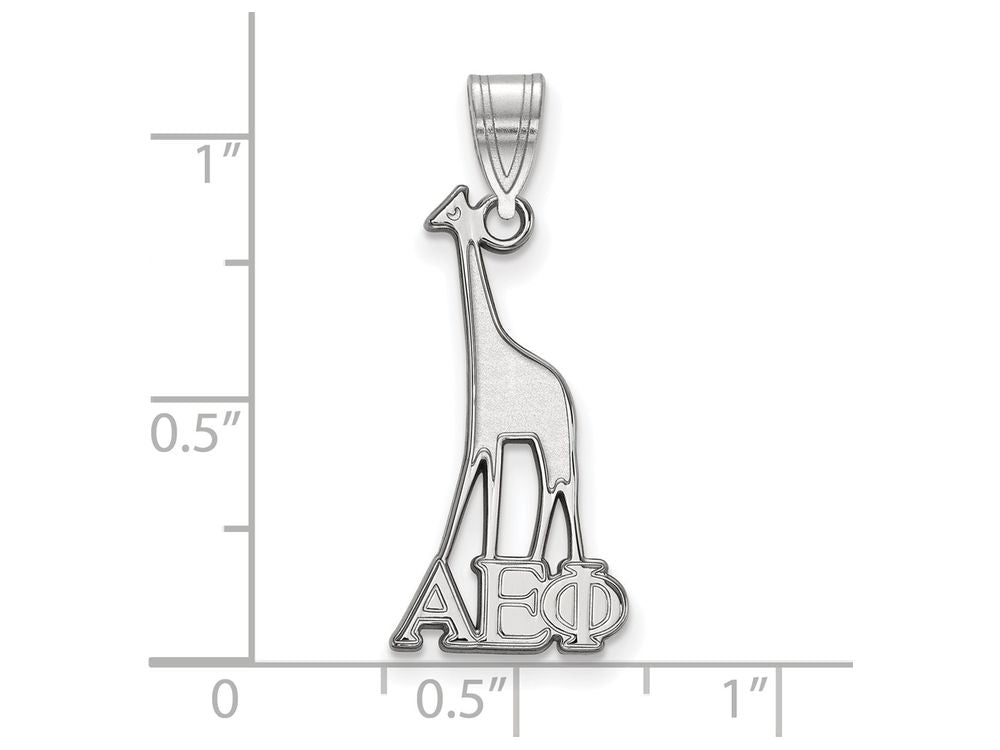 LogoArt Sterling Silver Alpha Epsilon Phi Medium Pendant Necklace