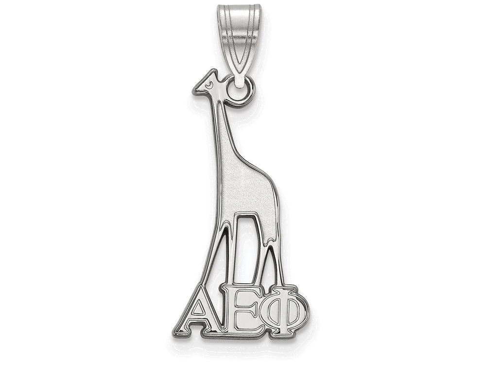 LogoArt Sterling Silver Alpha Epsilon Phi Medium Pendant Necklace