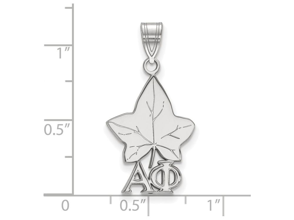 LogoArt Sterling Silver Alpha Phi Medium Pendant Necklace