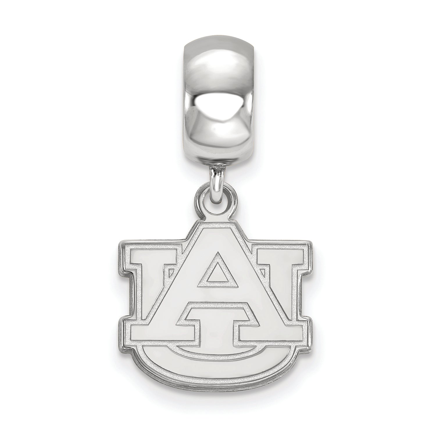LogoArt Sterling Silver Auburn University Bead Charm Charm Small Dangle Bead Charm