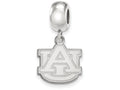 LogoArt Sterling Silver Auburn University Bead Charm Charm Small Dangle Bead Charm