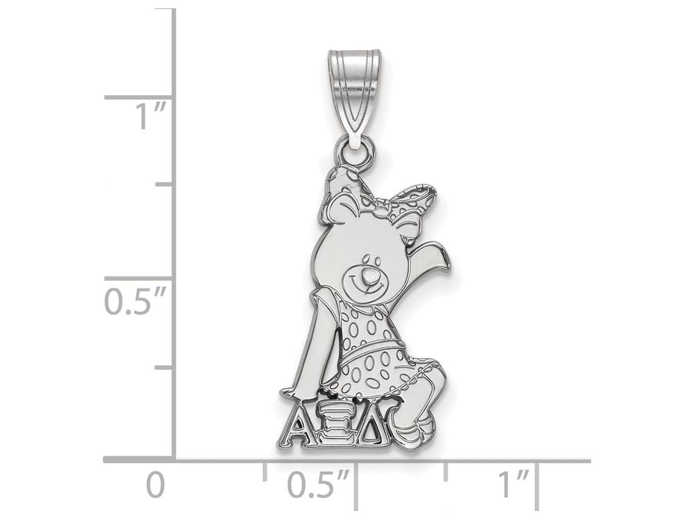 LogoArt Sterling Silver Alpha Xi Delta Medium Pendant Necklace