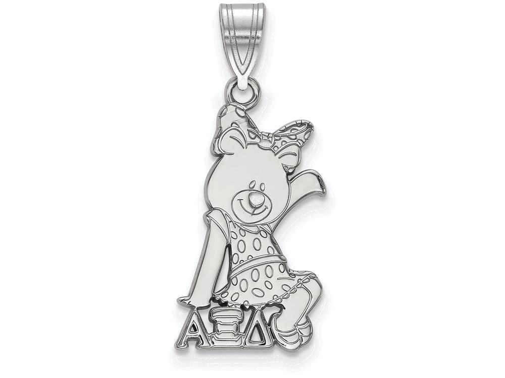 LogoArt Sterling Silver Alpha Xi Delta Medium Pendant Necklace