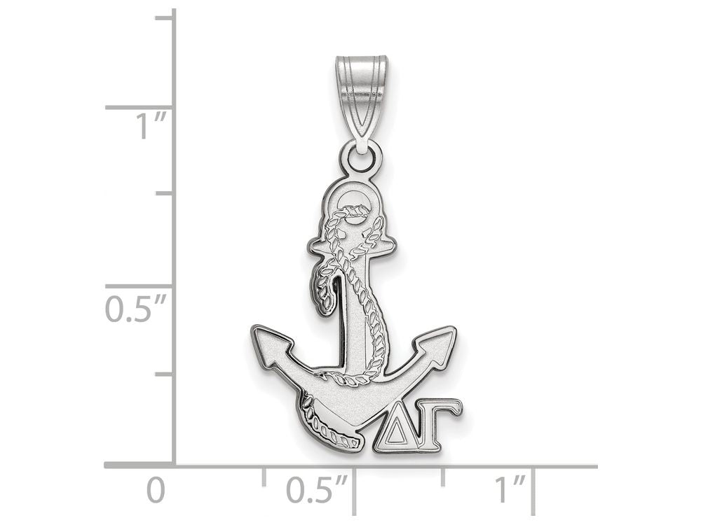 LogoArt Sterling Silver Delta Gamma Medium Pendant Necklace