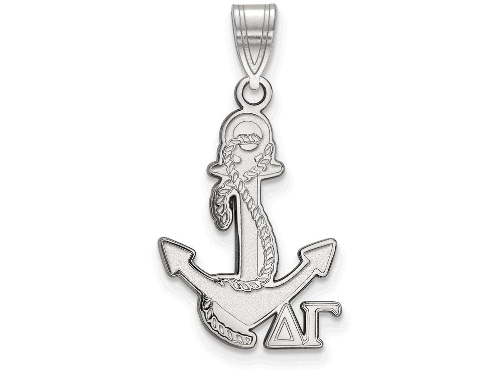 LogoArt Sterling Silver Delta Gamma Medium Pendant Necklace