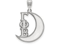 LogoArt Sterling Silver Gamma Phi Beta Medium Pendant Necklace