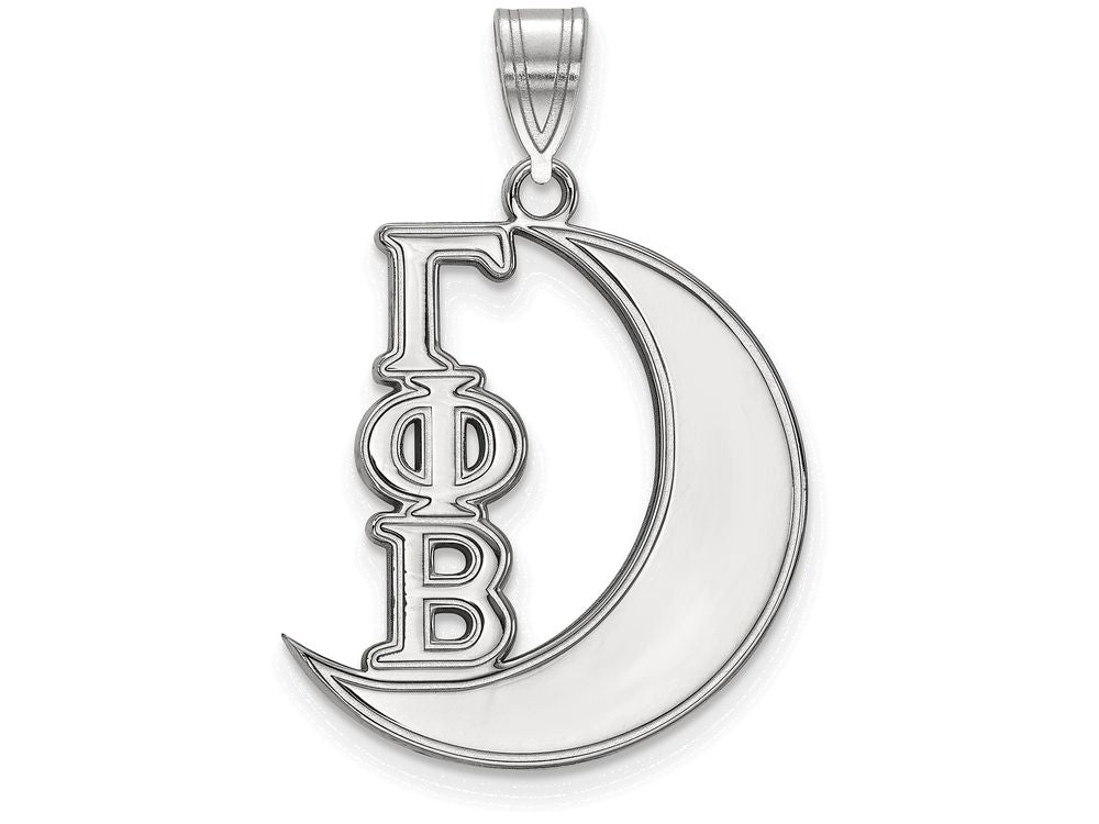 LogoArt Sterling Silver Gamma Phi Beta Medium Pendant Necklace