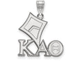 LogoArt Sterling Silver Kappa Alpha Theta Medium Pendant Necklace