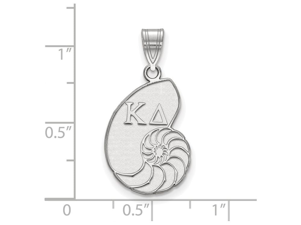 LogoArt Sterling Silver Kappa Delta Medium Pendant Necklace