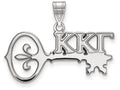 LogoArt Sterling Silver Kappa Kappa Gamma Medium Pendant Necklace