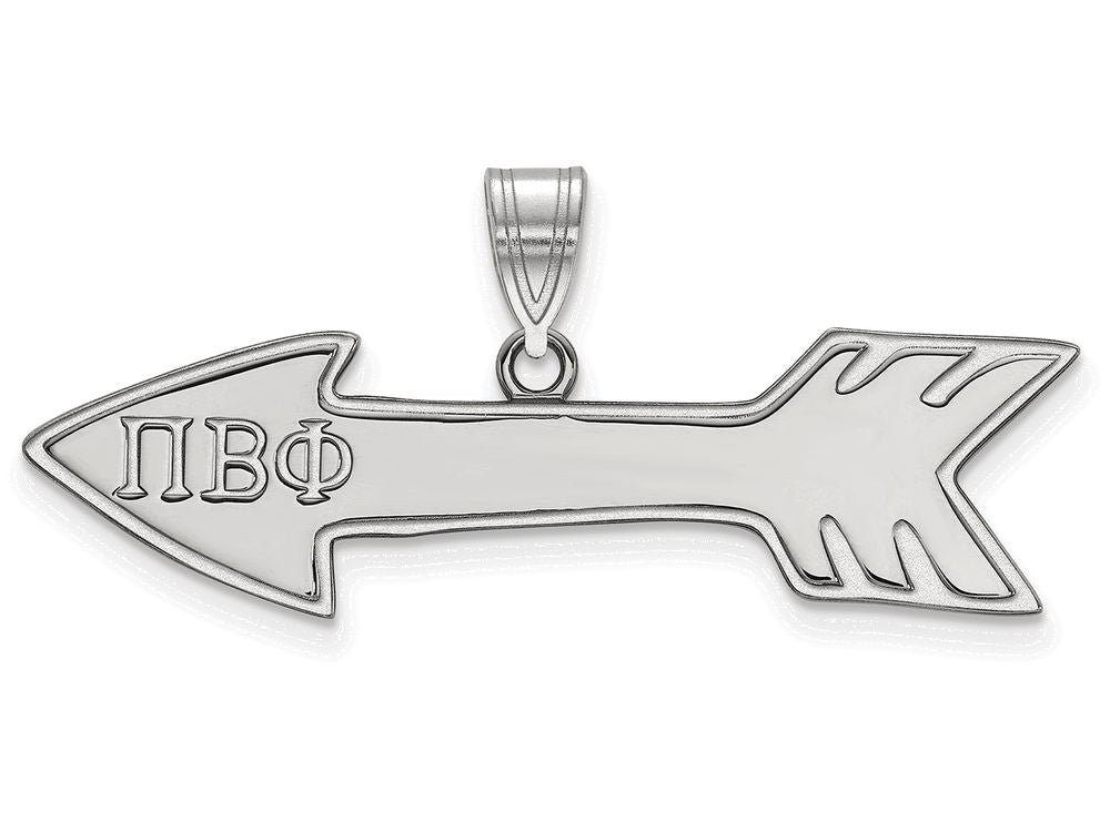LogoArt Sterling Silver Pi Beta Phi Medium Pendant Necklace