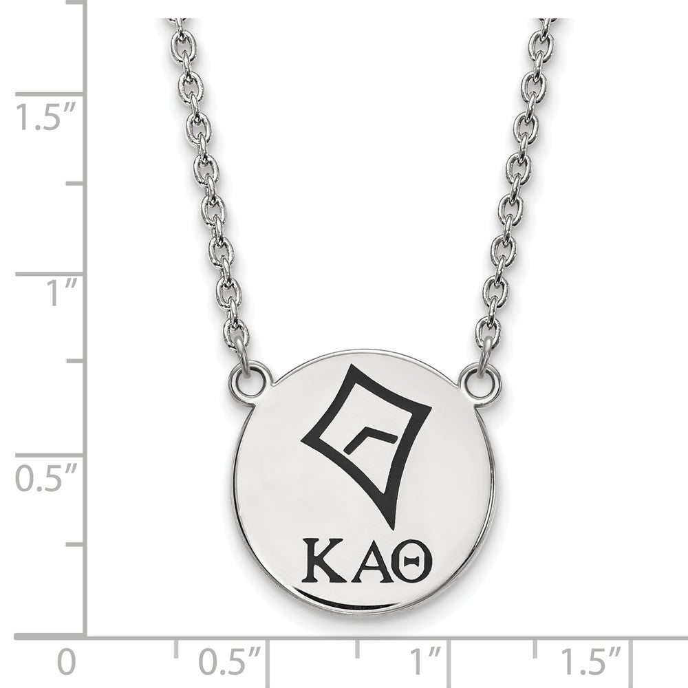 LogoArt Sterling Silver Pittsburgh Penguins Large Disc Pendant Necklace