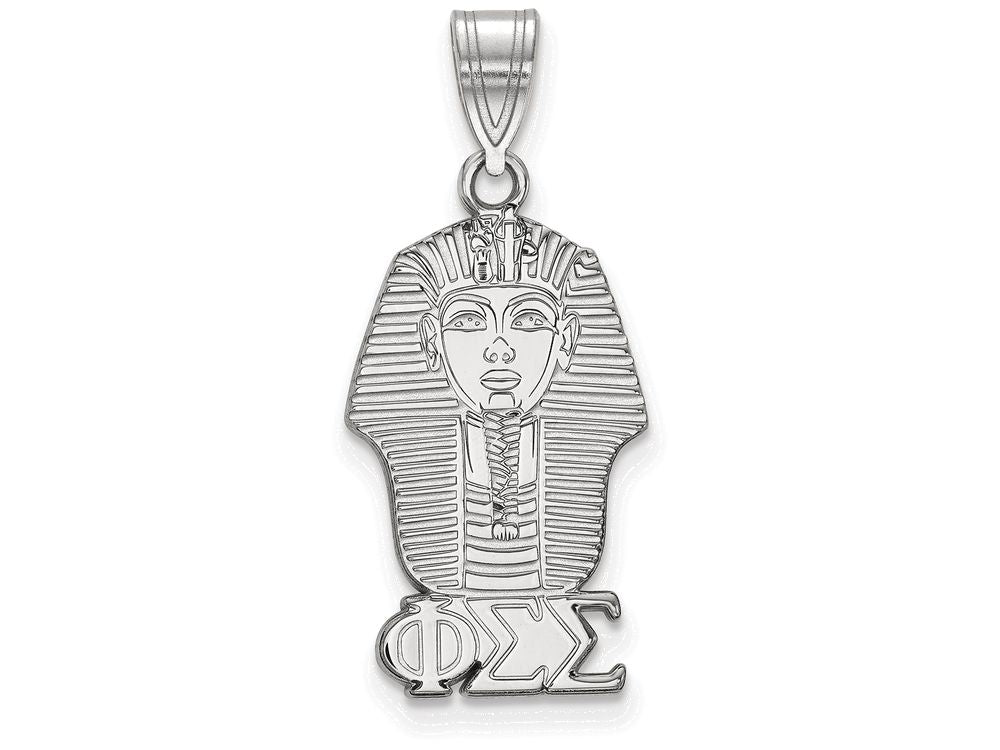 LogoArt Sterling Silver Phi Sigma Sigma Medium Pendant Necklace