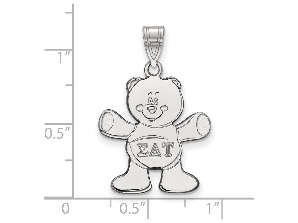LogoArt Sterling Silver Sigma Delta Tau Medium Pendant Necklace
